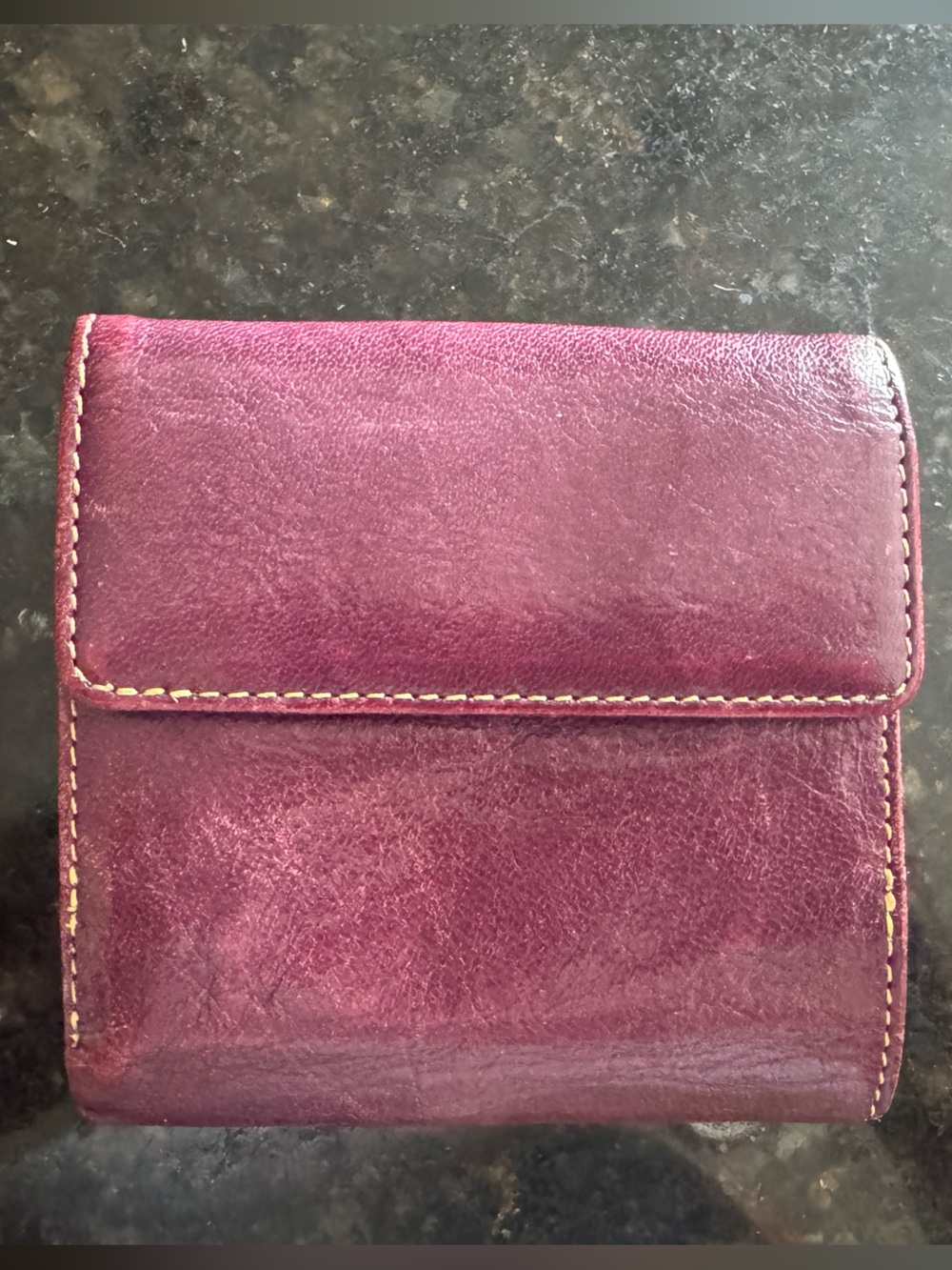 TUSK Leather Bifold Wallet - Plum